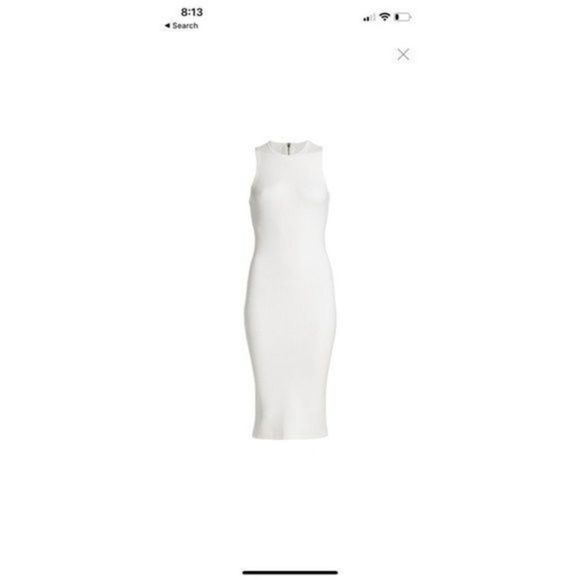 Alice + Olivia Brooklynne Ribbed midi dress size large NWT - Picture 6 of 9